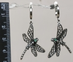 Unique Silver earrings Dragonfly