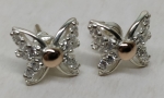 Unique Silver earrings Phianite
