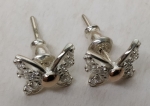 Unique Silver earrings Phianite