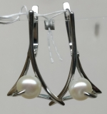 Unique Silver earrings Pearl