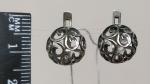 Unique Silver earrings sphere
