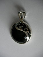 Pendant silver onyx