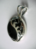 Pendant silver onyx