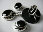 Pendant silver onyx