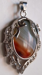 Natural agate pendant