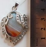 Natural agate pendant