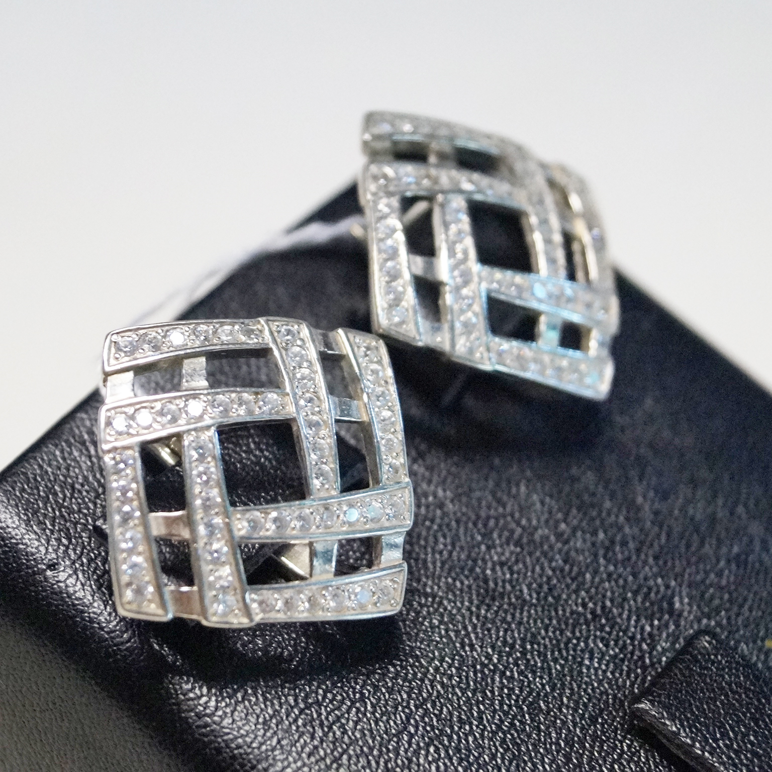 Unique handmade earrings silver with semiprecious stones